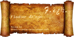 Fiedler Áron névjegykártya